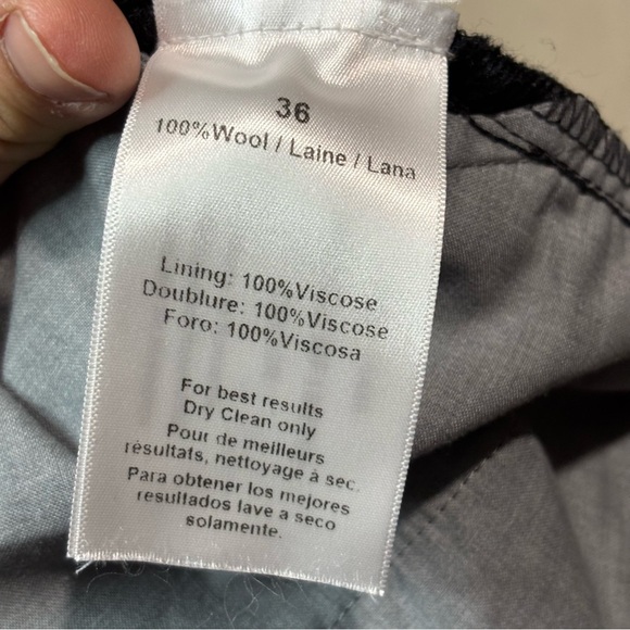 Peter Millar Collection 100% Wool Black Flat Front Dress Pants Mens 36x32 - Picture 5 of 7